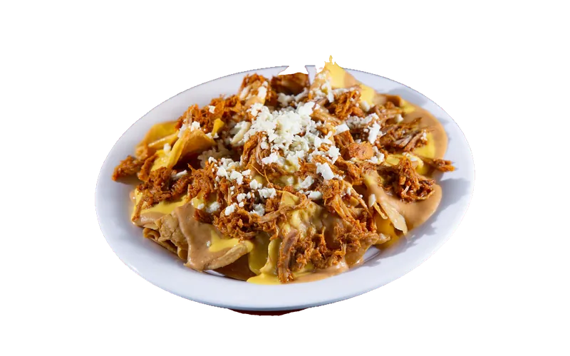 Nachos con cochinita